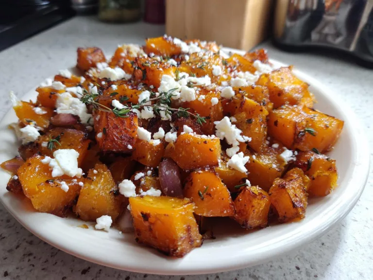 Roasted Butternut Squash with Honey and Feta