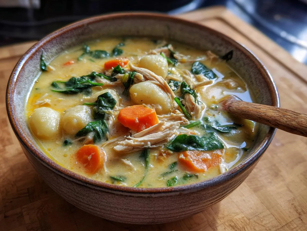 30-Minute Rotisserie Chicken Gnocchi Soup So Creamy!