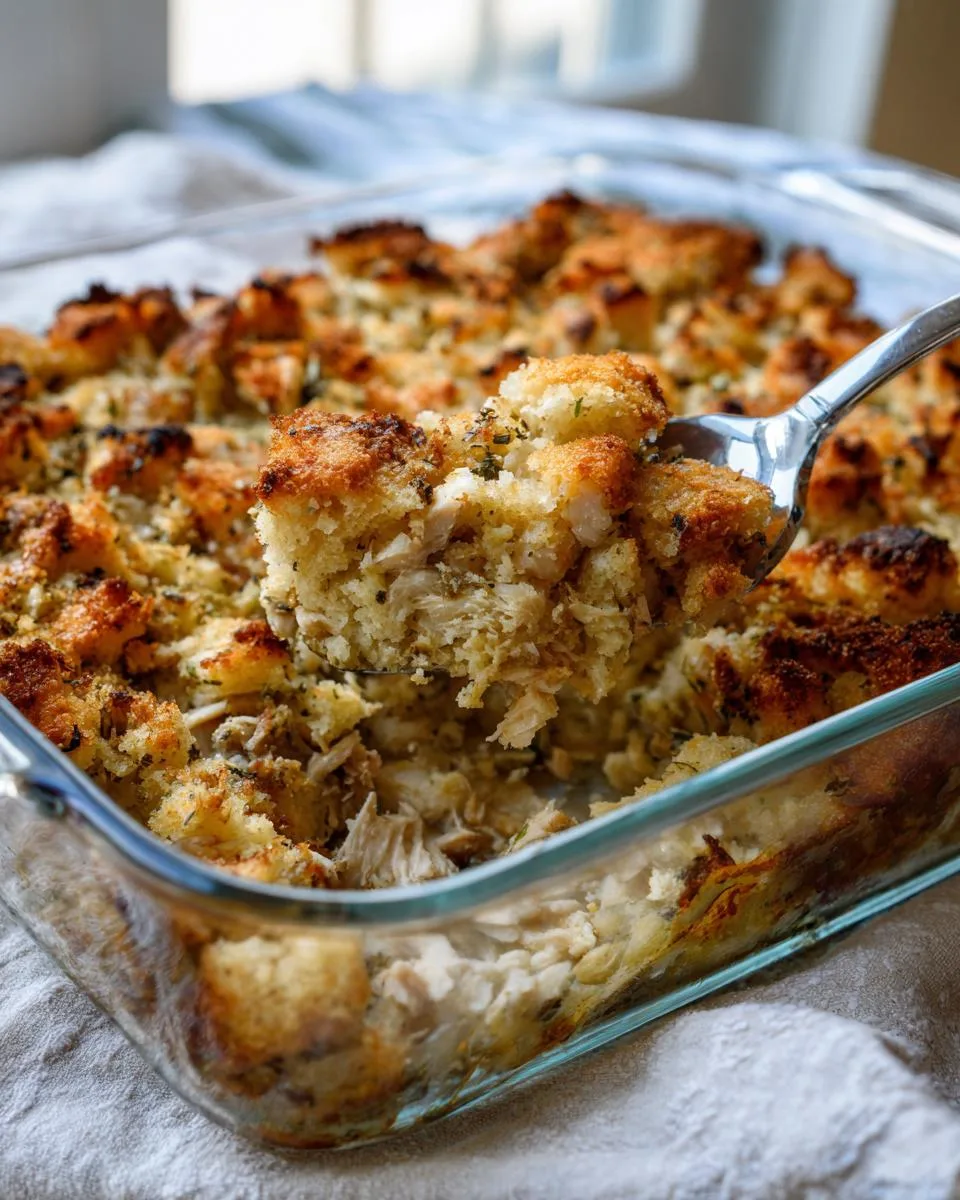 Rotisserie Chicken Stuffing Casserole - detail 1
