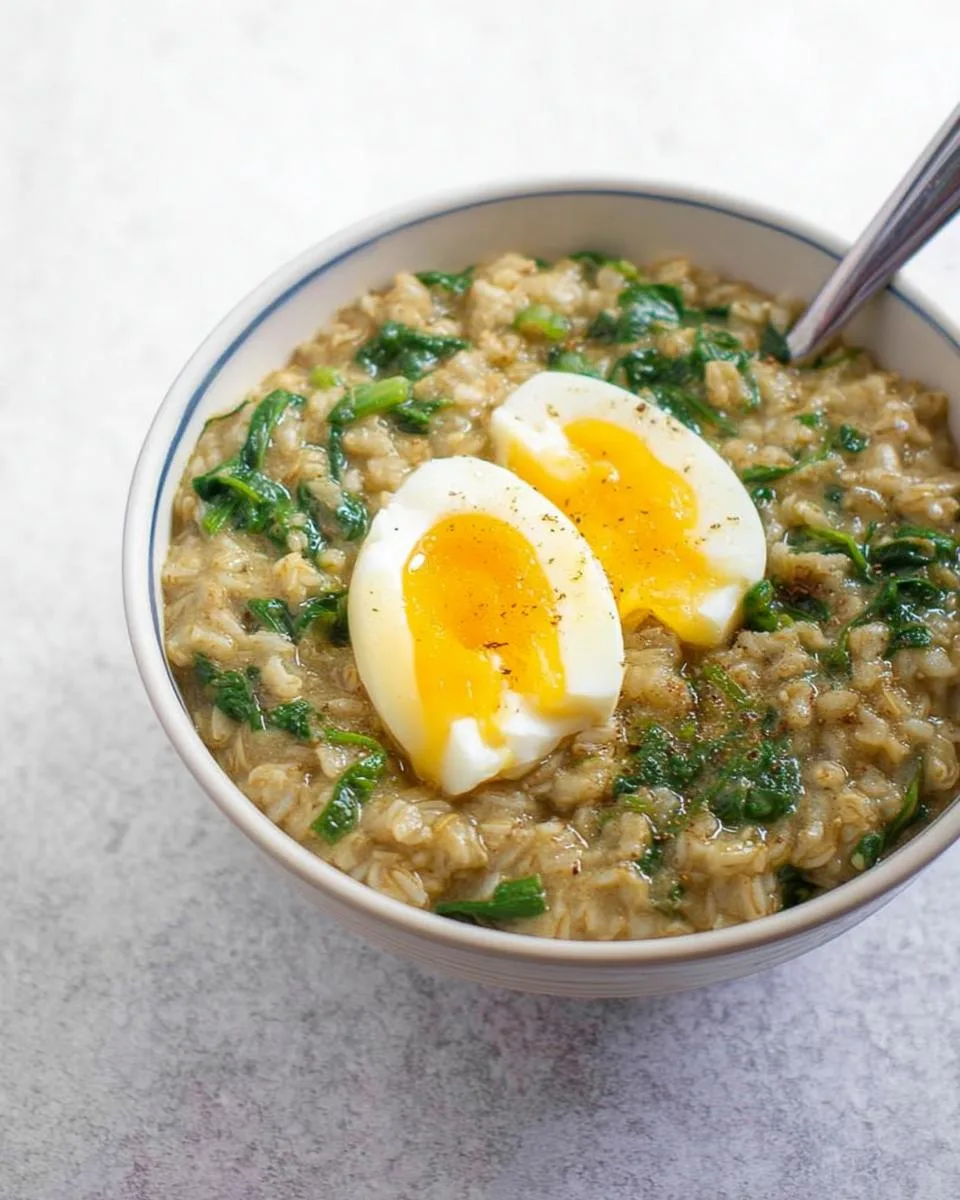 Savory Oats Recipe with Spinach - detail 3