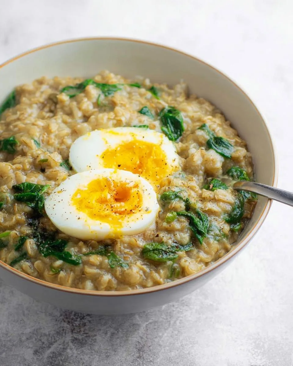 Savory Oats Recipe with Spinach - detail 4