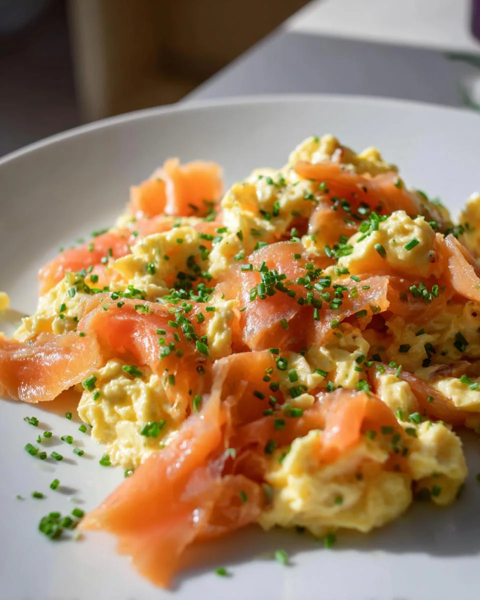 Scrambled Eggs with Smoked Salmon - detail 1