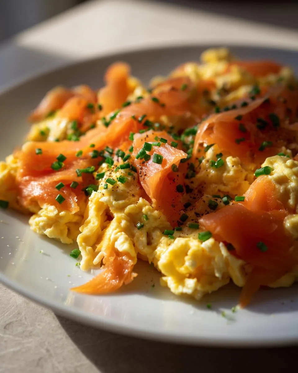 Scrambled Eggs with Smoked Salmon - detail 2