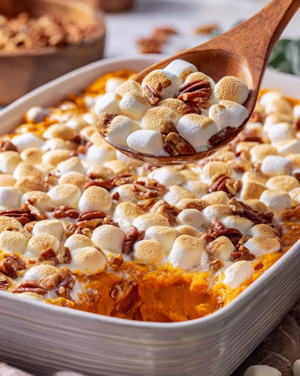 Sweet Potato Casserole with Marshmallows - detail 4