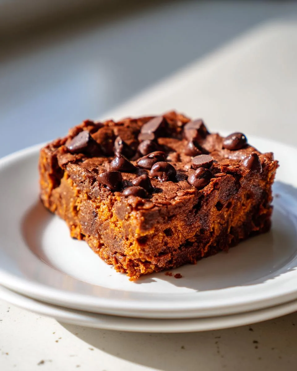 healthy pumpkin brownies - detail 3