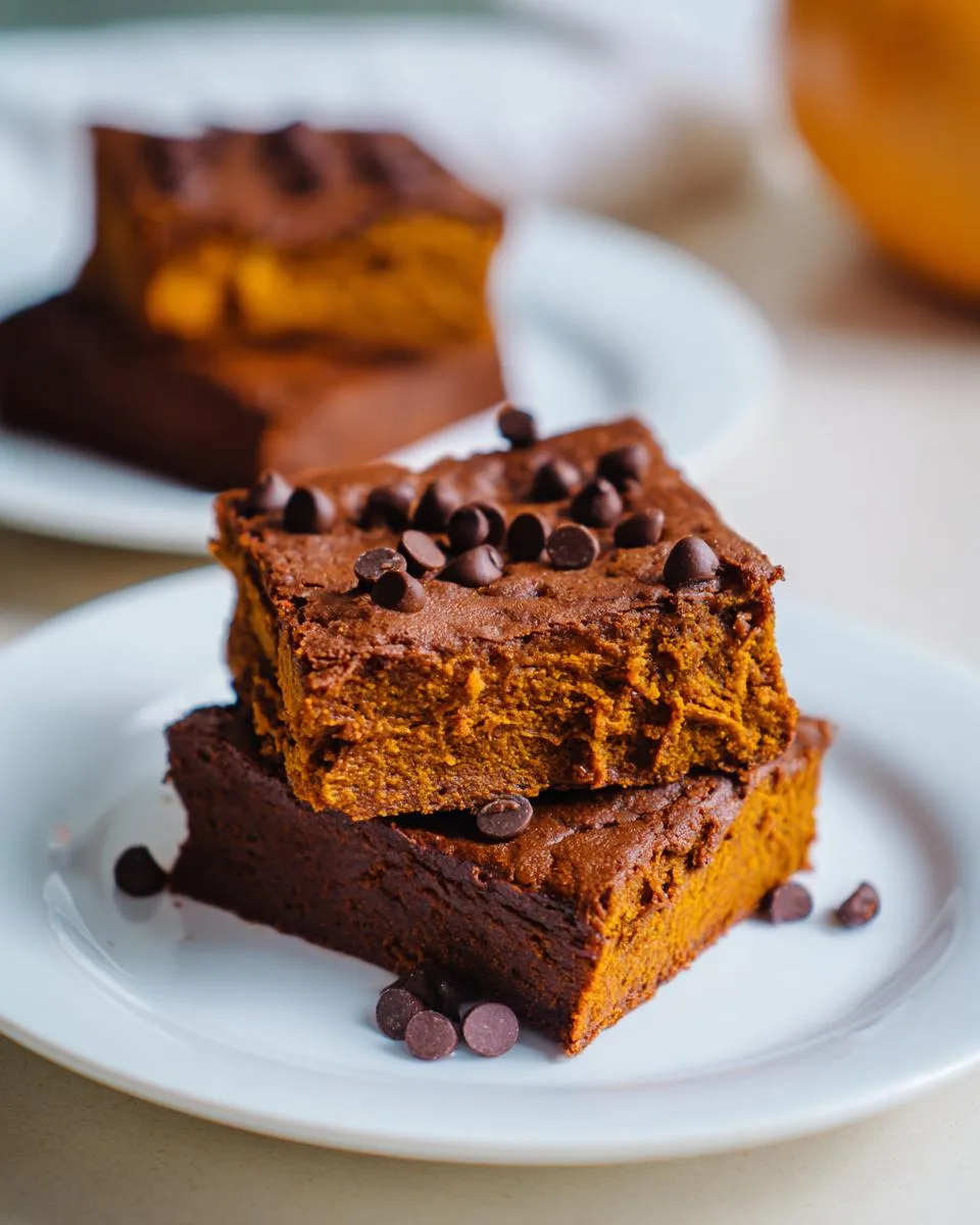 healthy pumpkin brownies - detail 4