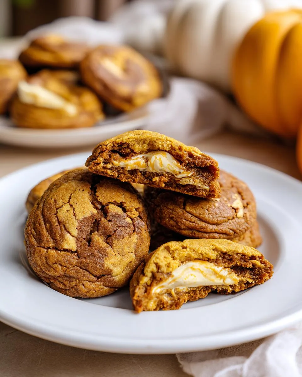 pumpkin butter cheesecake cookies - detail 3