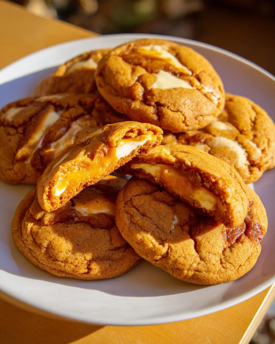 pumpkin butter cheesecake cookies - detail 4