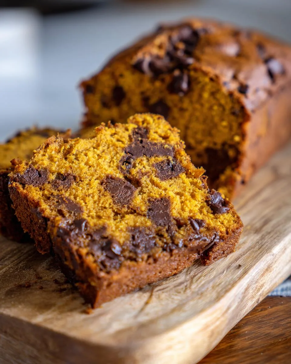 pumpkin chocolate chip loaf - detail 4