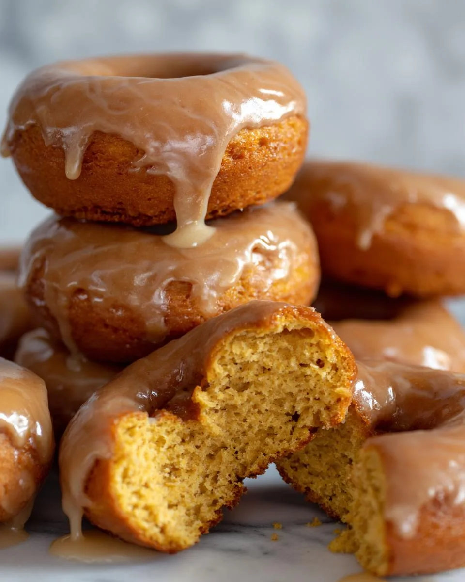 pumpkin donuts with maple glaze - detail 3