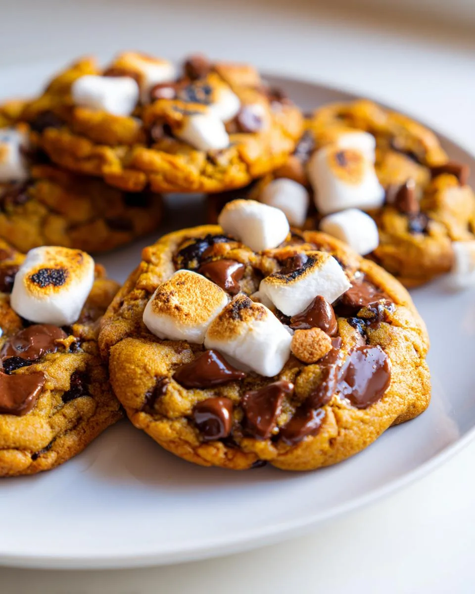 pumpkin s'mores cookies - detail 4