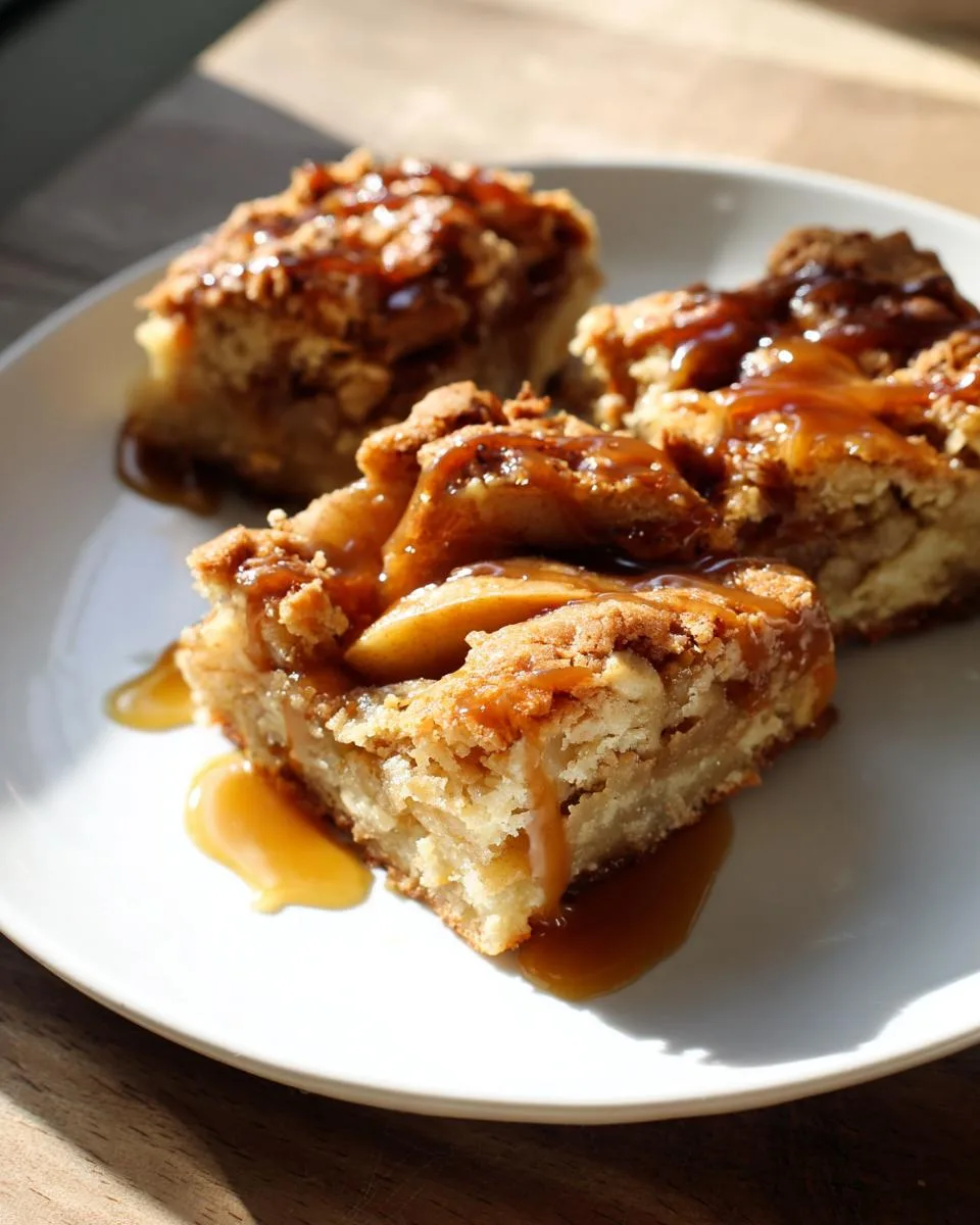 salted caramel apple bars - detail 3