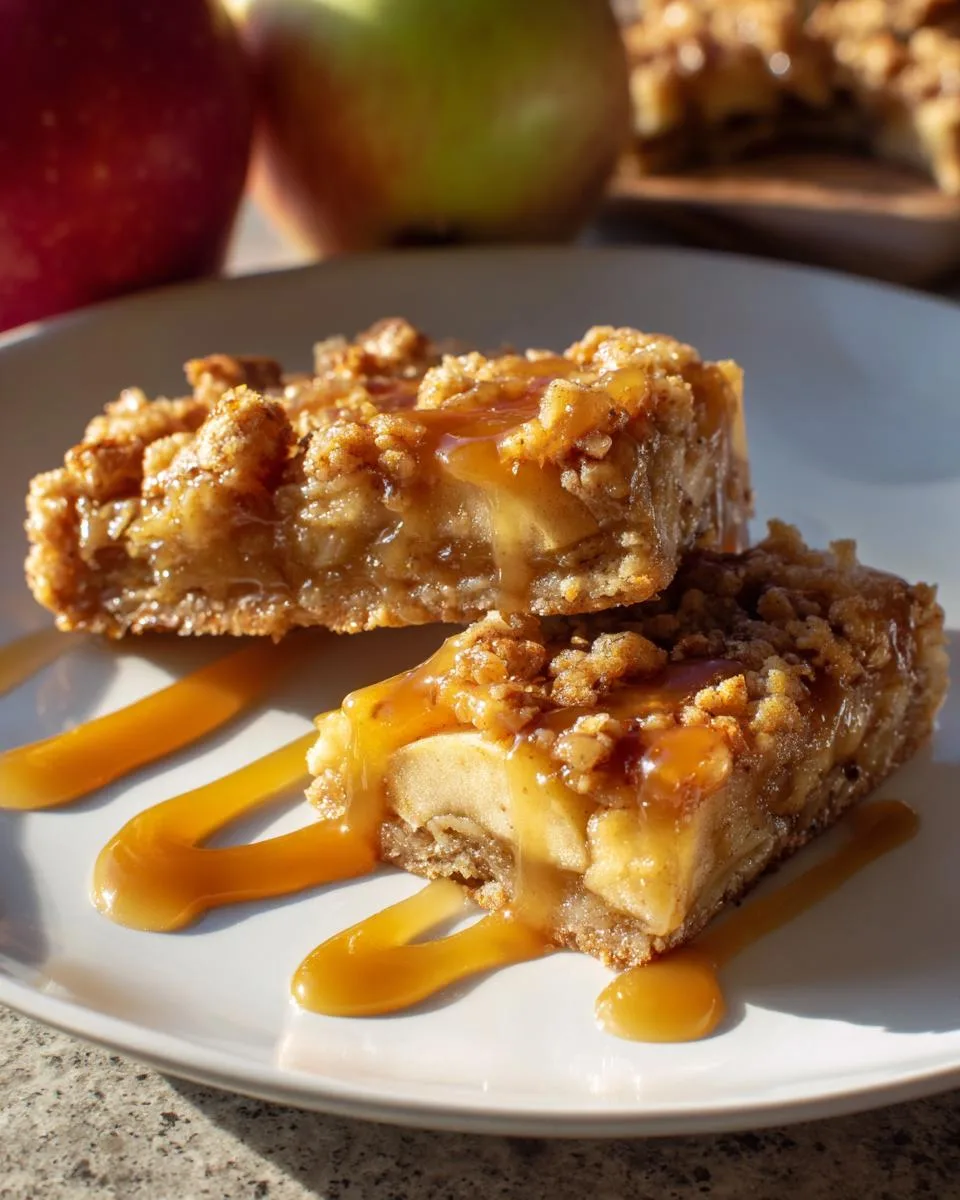 salted caramel apple bars - detail 4
