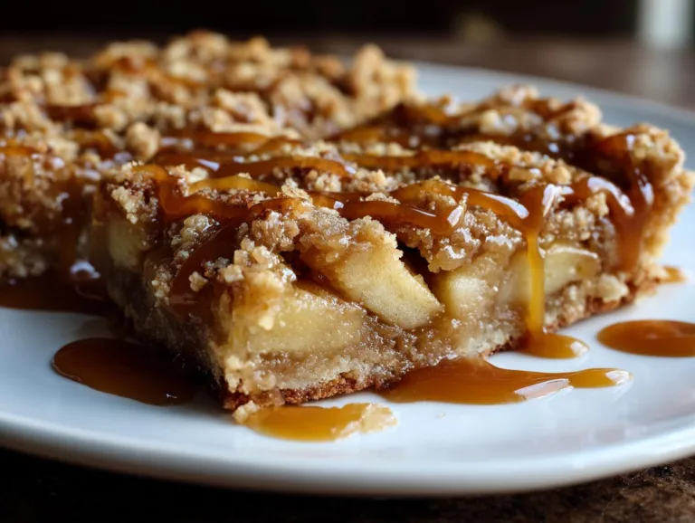 salted caramel apple bars