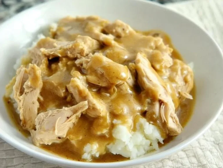 3-Ingredient Slow Cooker Chicken and Gravy