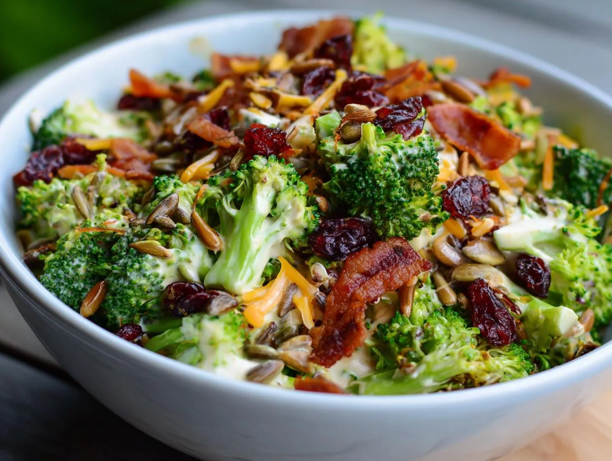 Irresistible Broccoli Bacon Salad with Flavorful Ingredients