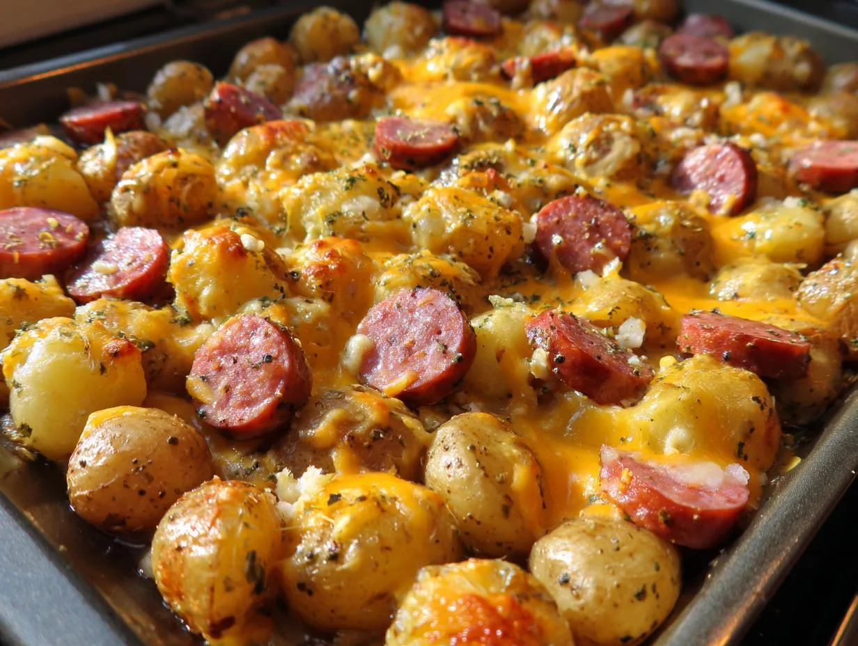 30-Minute Cheesy Ranch Potatoes and Smoked Sausage