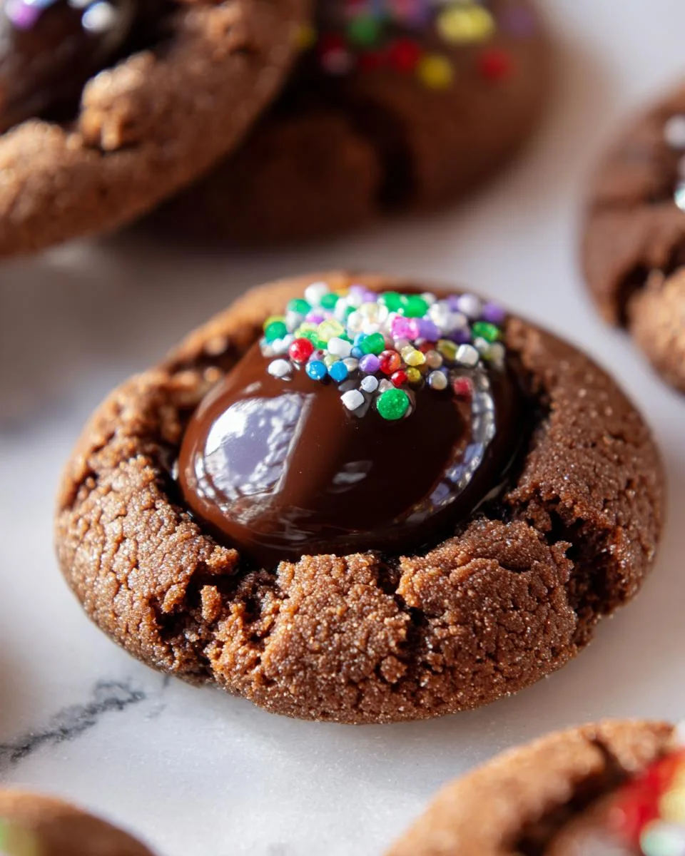 Chocolate Thumbprint Christmas Cookies - detail 3