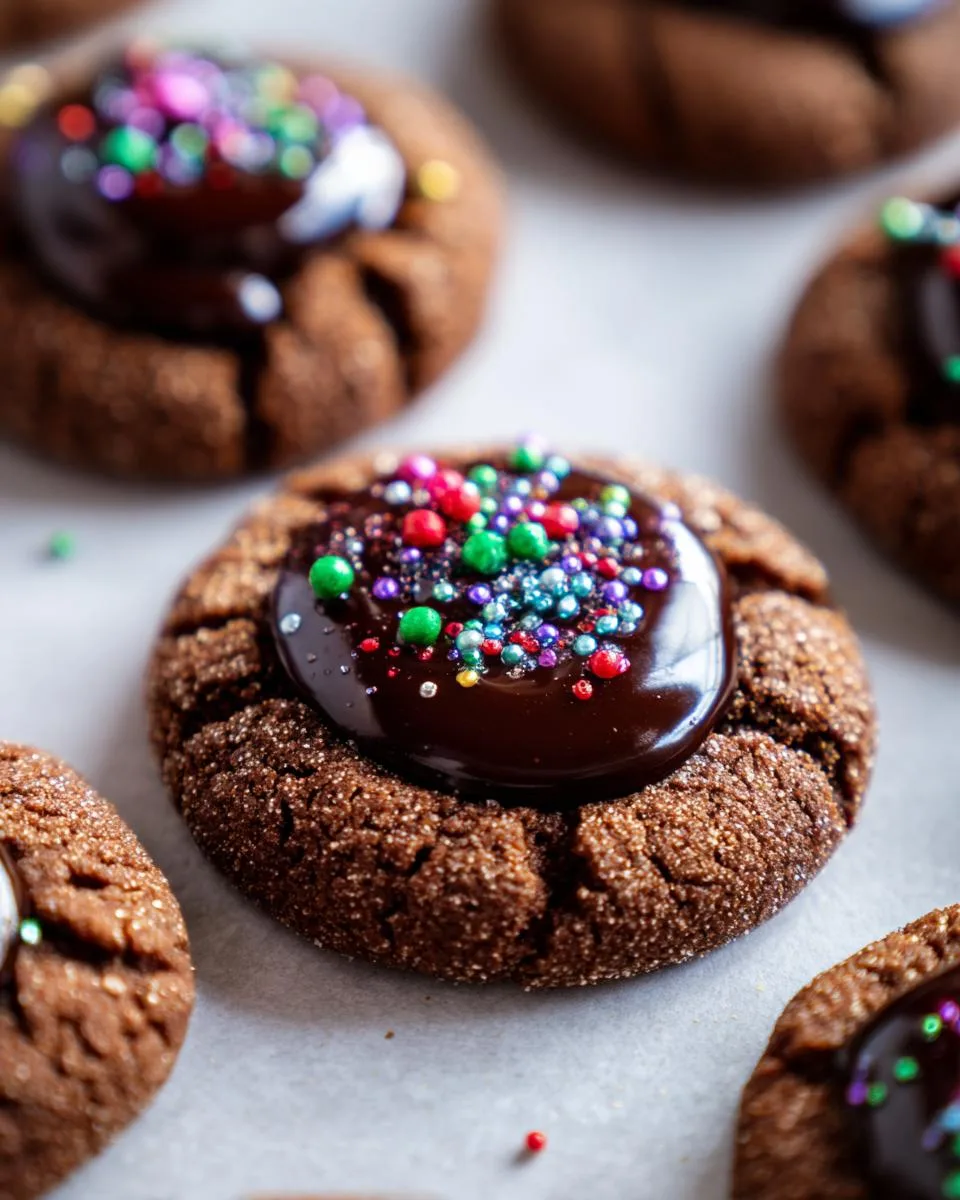 Chocolate Thumbprint Christmas Cookies - detail 4