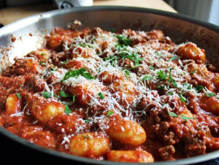 Creamy Ground Beef Gnocchi