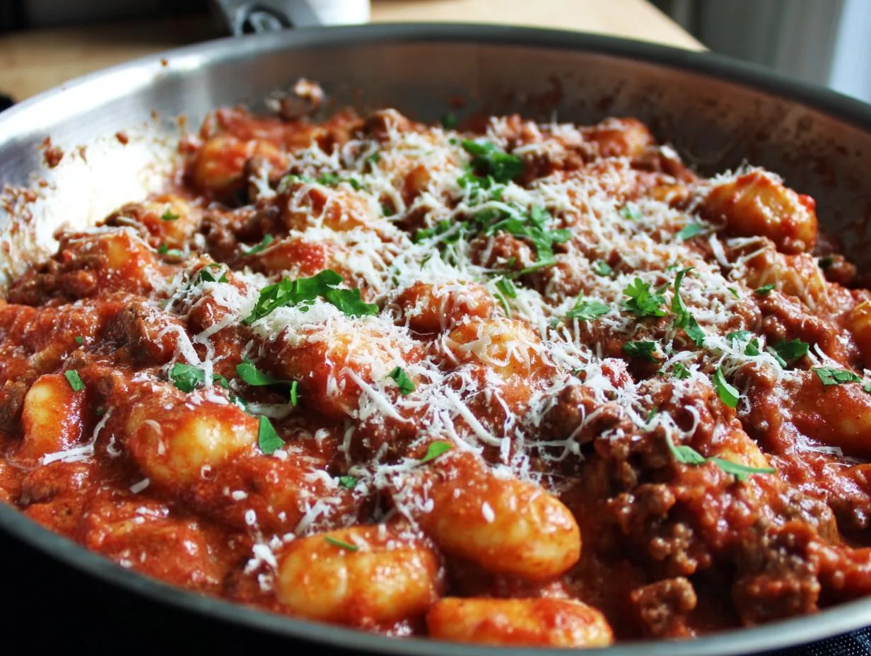 35-Minute Creamy Ground Beef Gnocchi You’ll Crave
