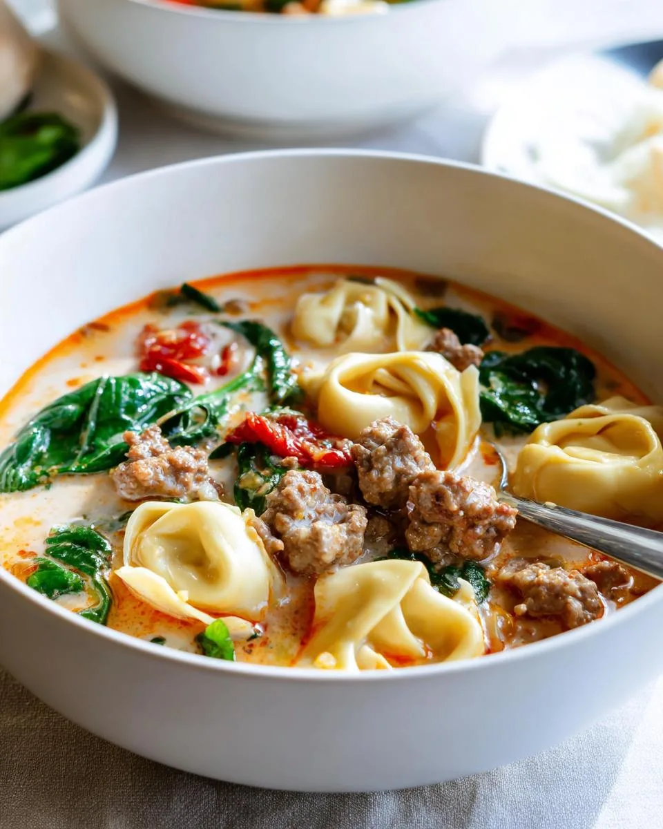 Creamy Sausage Tortellini Soup - detail 1