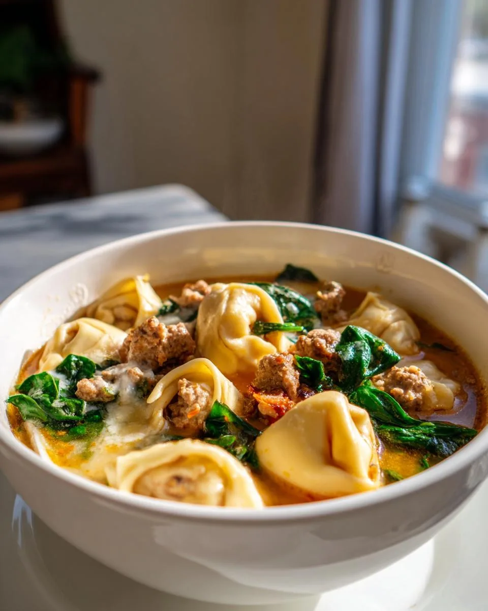 Creamy Sausage Tortellini Soup - detail 2