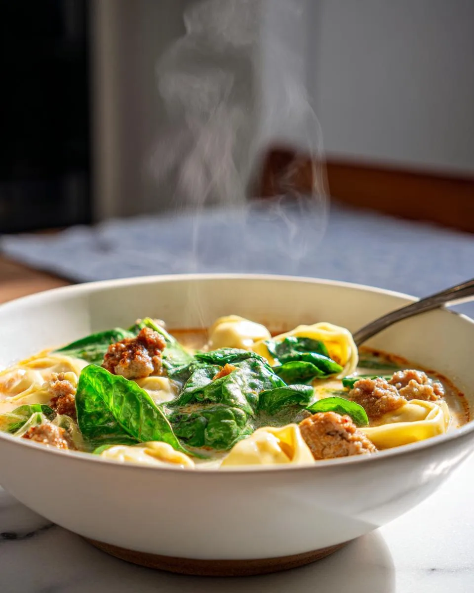 Creamy Sausage Tortellini Soup - detail 3