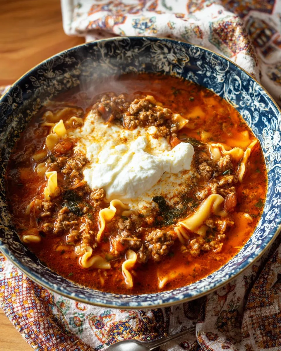 Crock Pot Lasagna Soup - detail 2