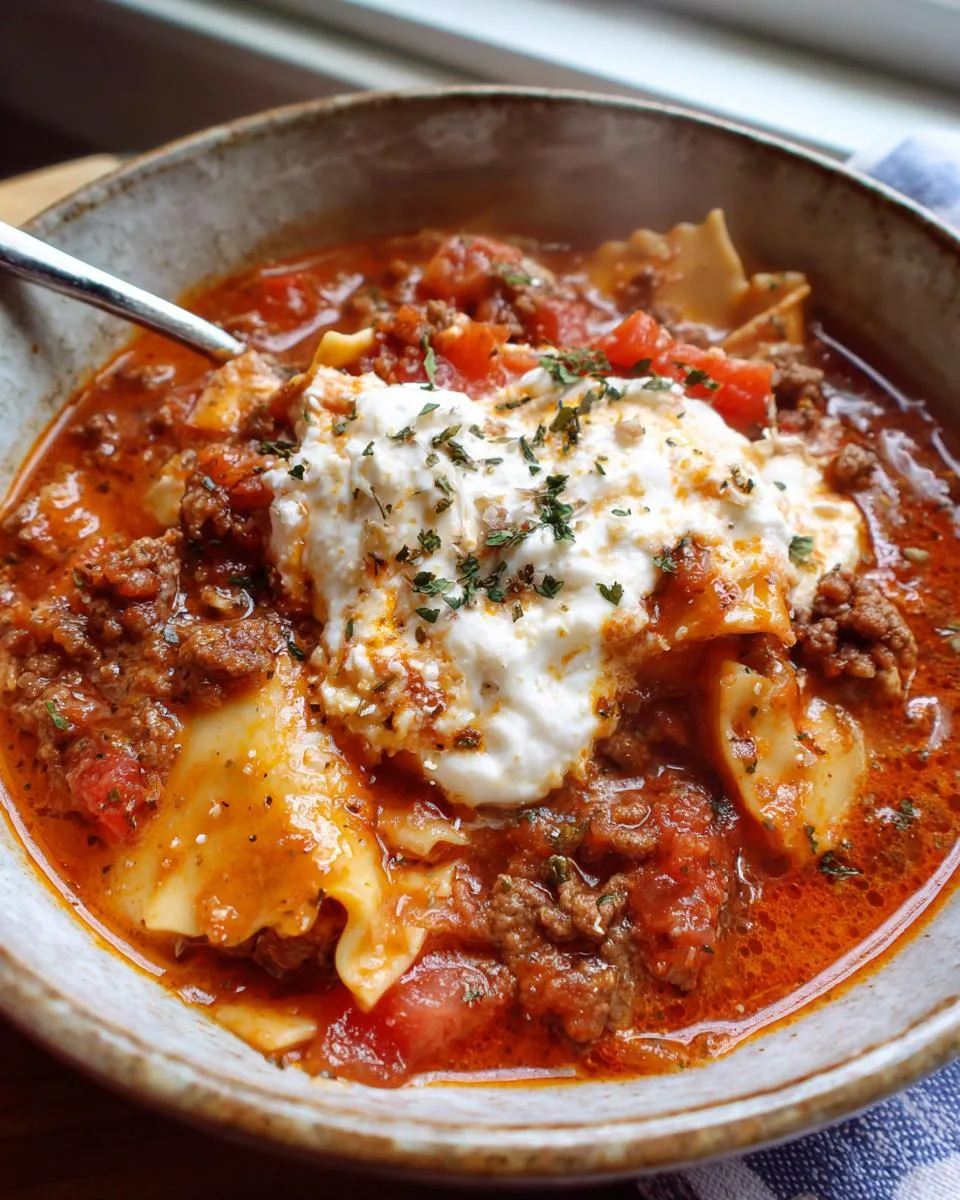 Crock Pot Lasagna Soup - detail 3