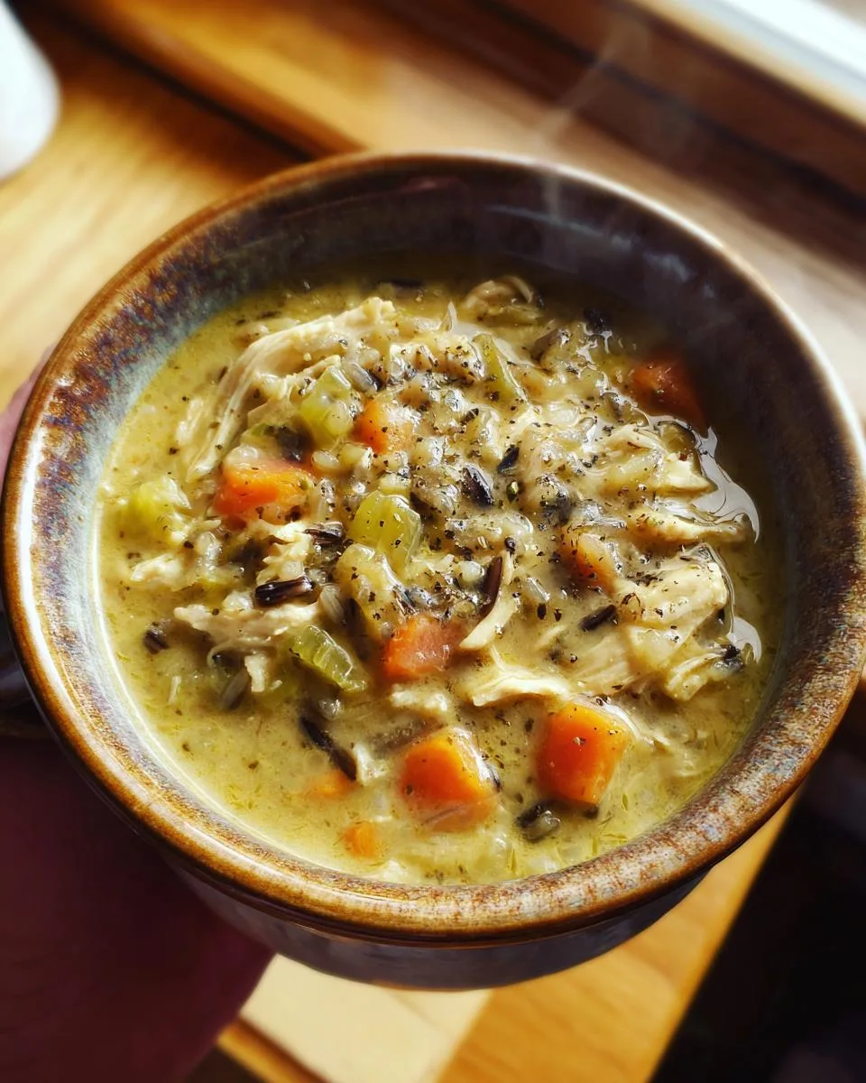 Crockpot Chicken and Wild Rice Soup - detail 2