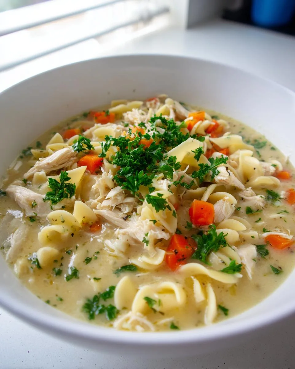 Crockpot Creamy Chicken Noodle Soup - detail 3
