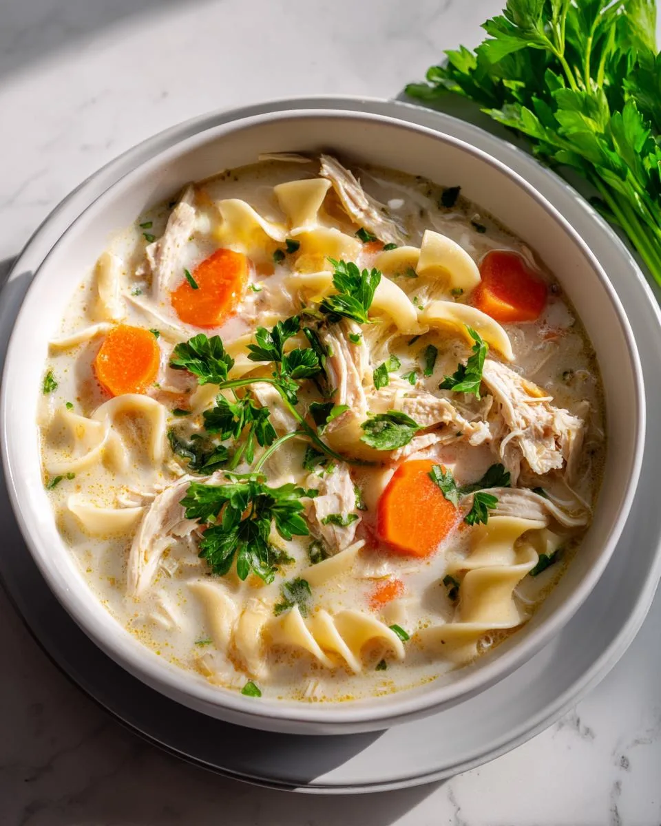 Crockpot Creamy Chicken Noodle Soup - detail 4