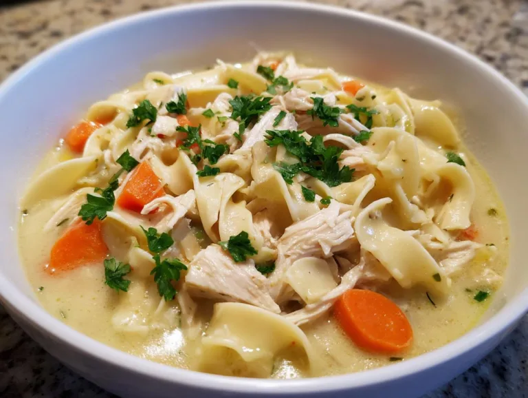 Crockpot Creamy Chicken Noodle Soup