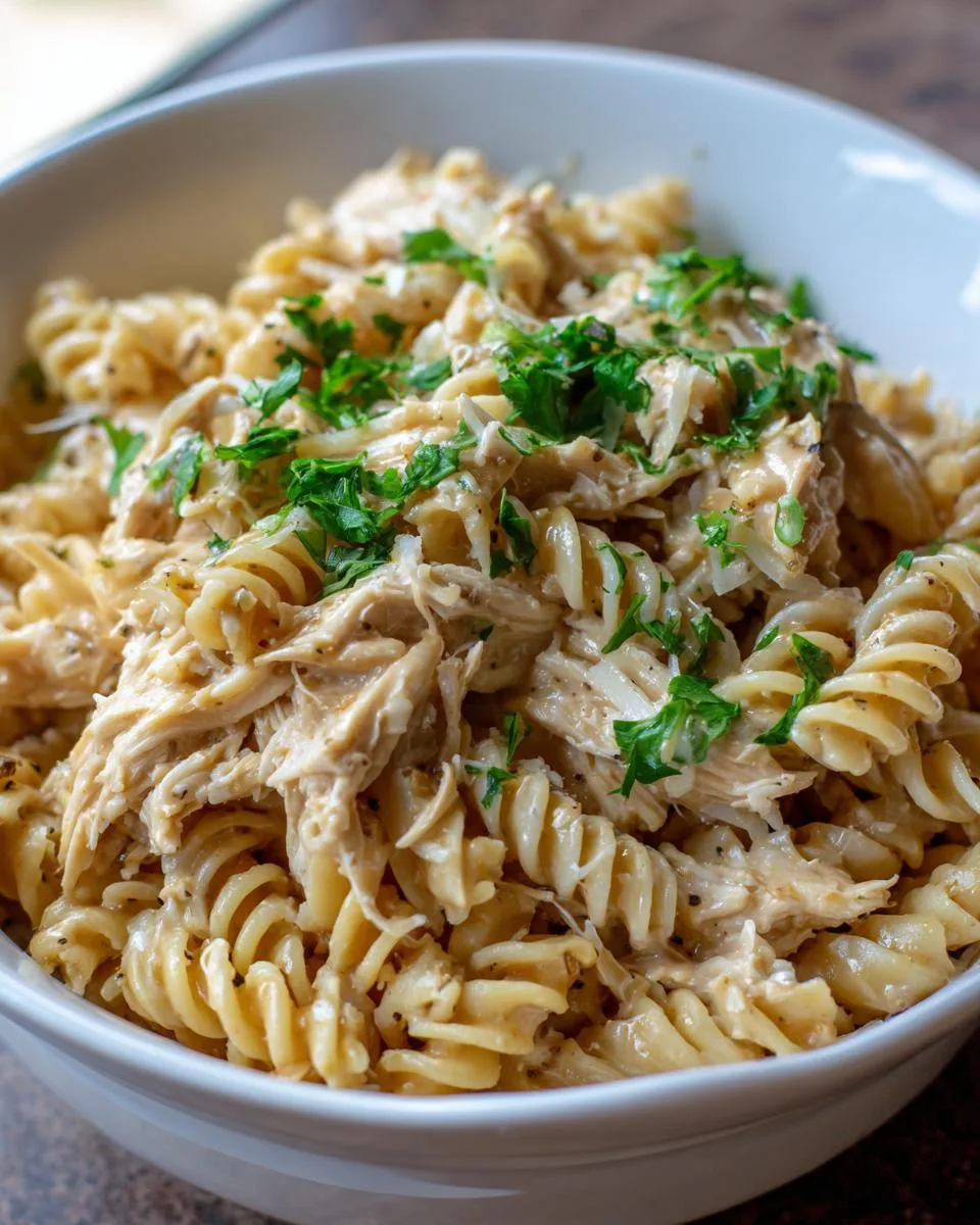Crockpot Garlic Parmesan Chicken Pasta - detail 2