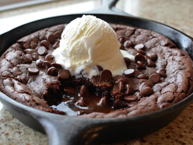 Double Chocolate Skillet Cookie