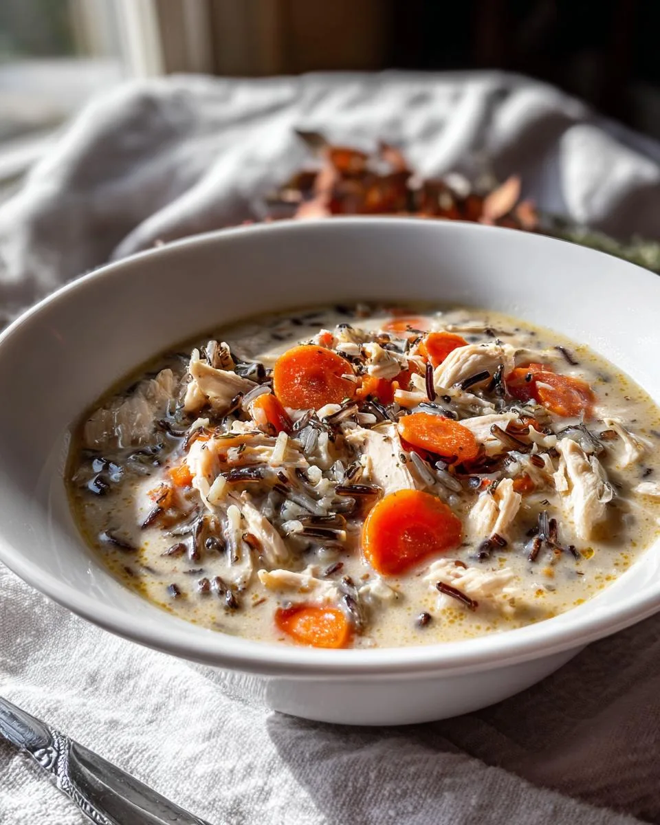 Dump and go Crockpot Chicken and Wild Rice Soup - detail 2