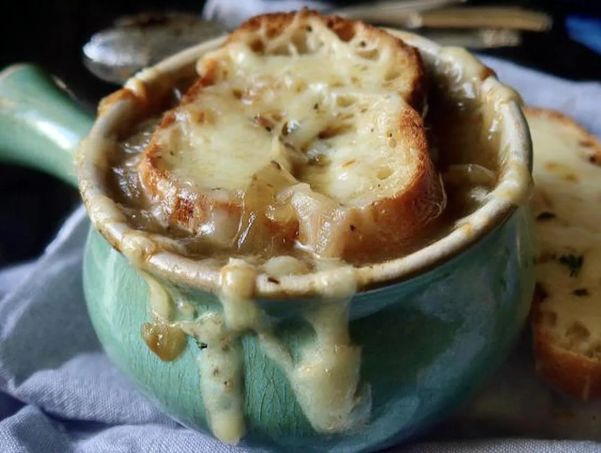 Easy Crockpot French Onion Soup with Caramelized Onions