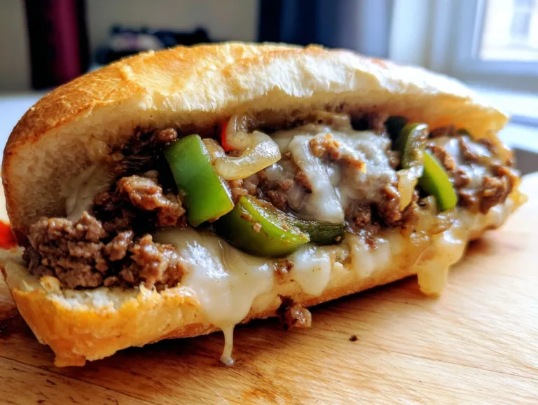 Ground Beef Philly Cheesesteaks