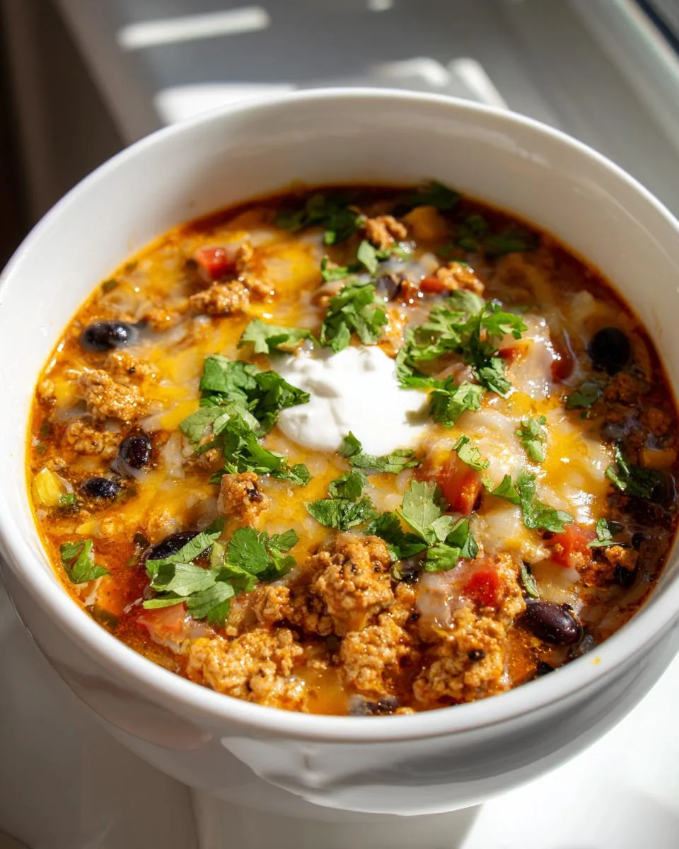Healthy High Protein Taco Soup Meal Prep - detail 2