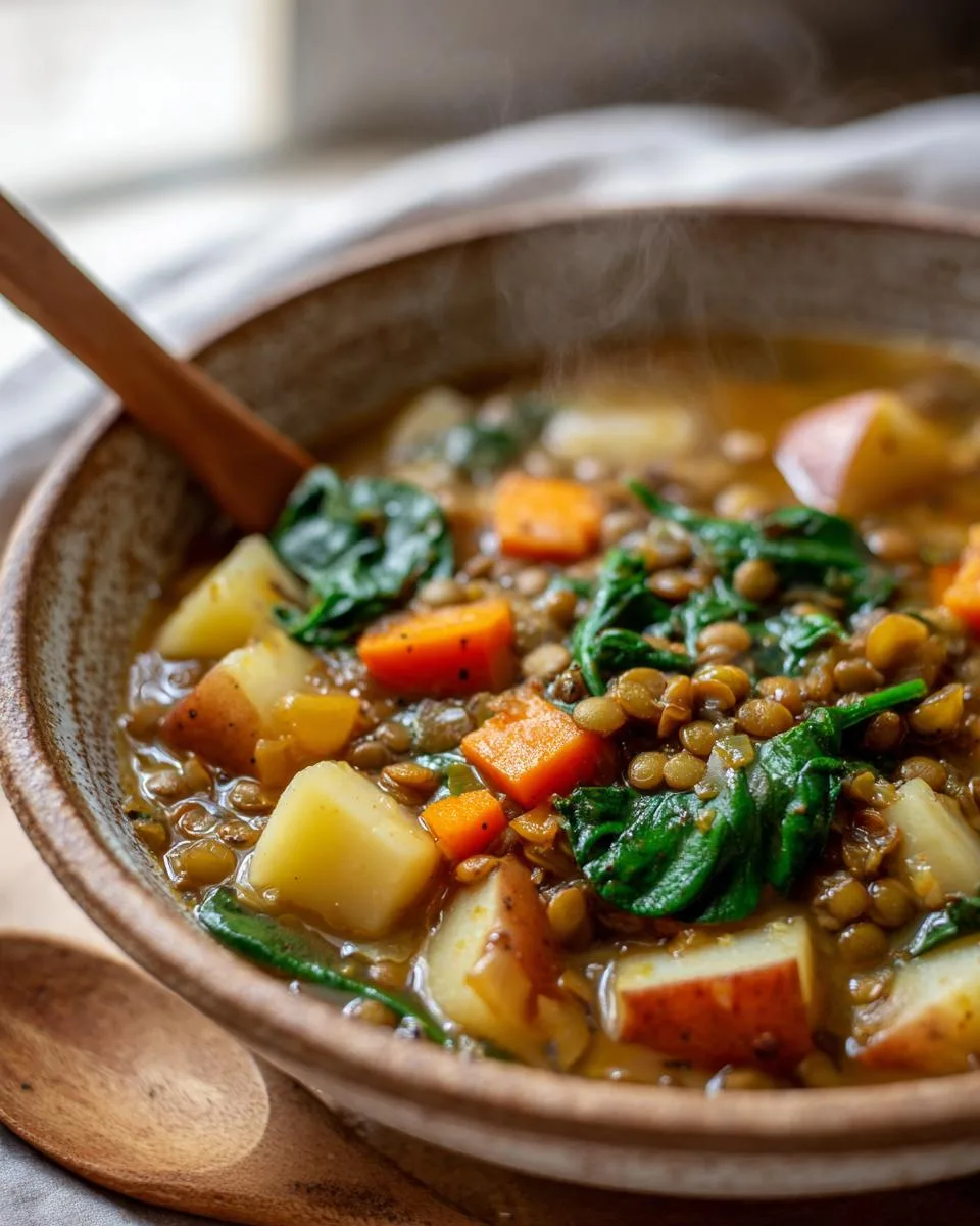 Healthy Mediterranean Lentil Soup - detail 3