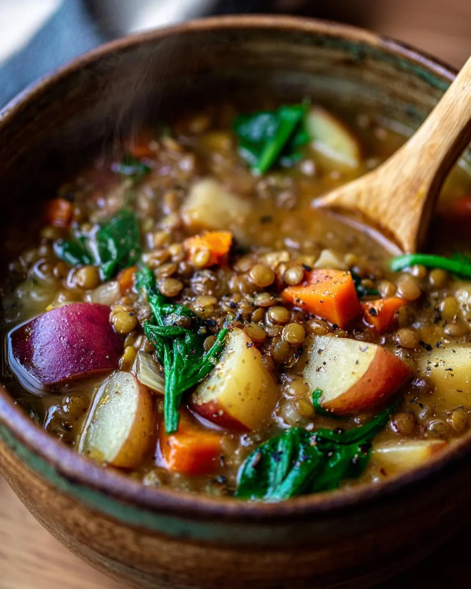 Healthy Mediterranean Lentil Soup - detail 4