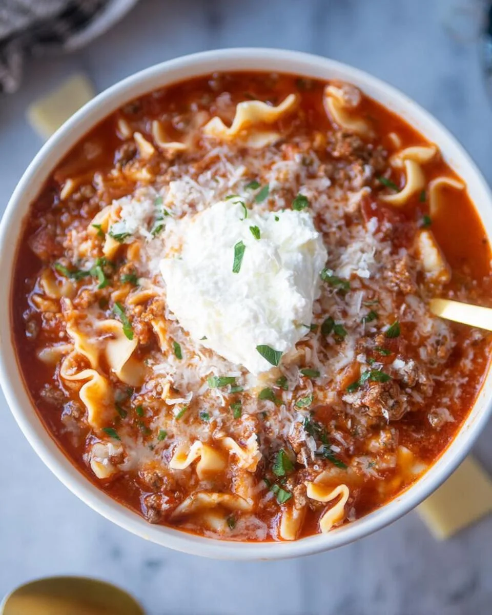 High Protein Lasagna Soup - detail 3