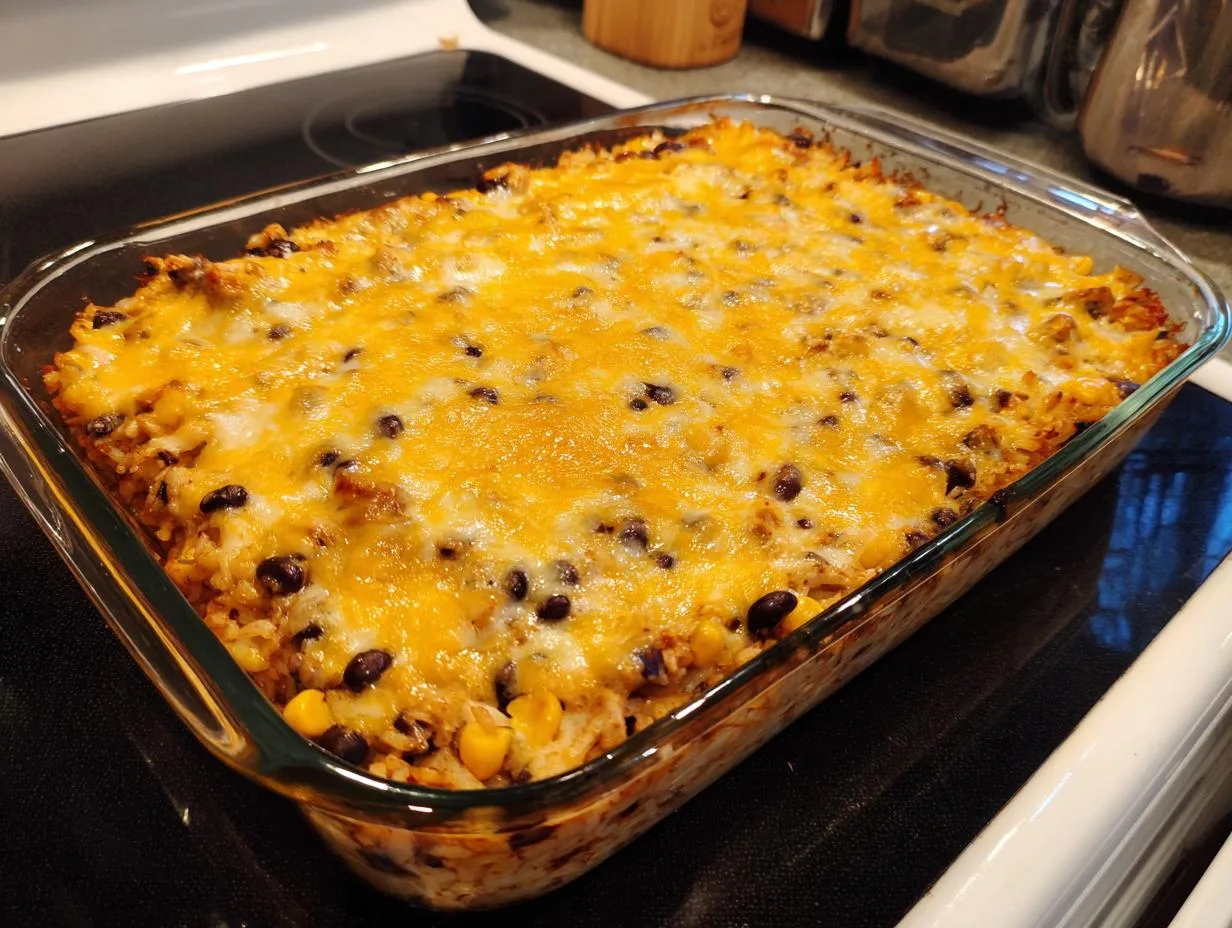 Irresistible Mexican Chicken and Rice Casserole in 35 Min