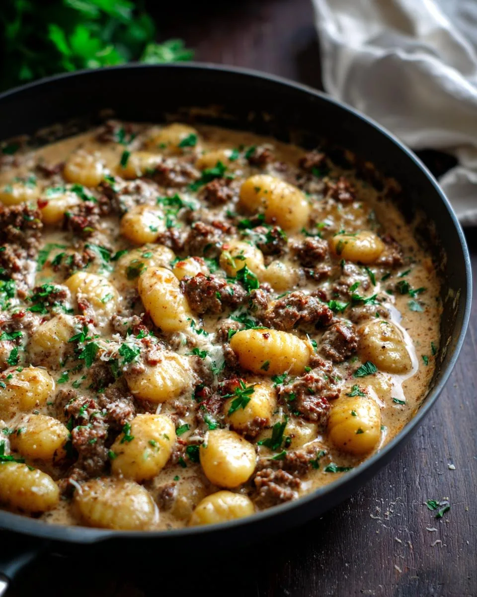 One-pan creamy ground beef and gnocchi - detail 3