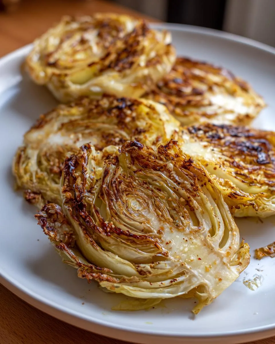 Oven Roasted Garlic Cabbage Steaks - detail 1