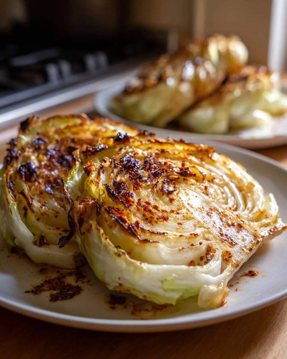 Oven Roasted Garlic Cabbage Steaks - detail 3