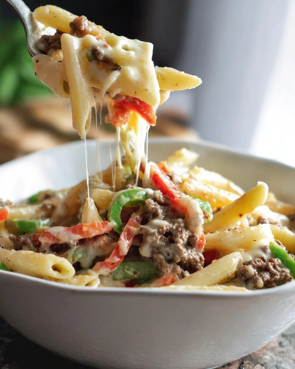 Philly Cheesesteak Pasta - detail 2