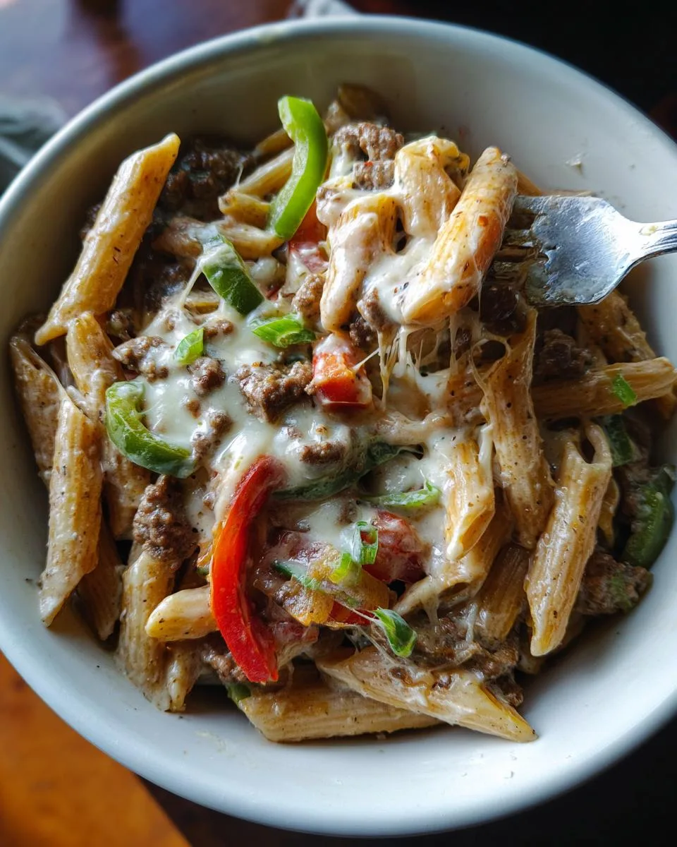 Philly Cheesesteak Pasta - detail 3