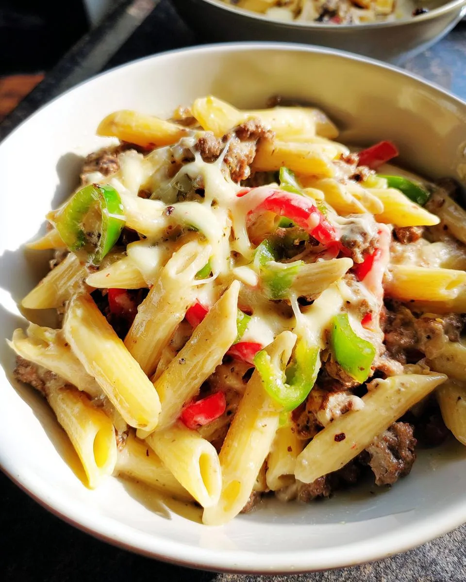 Philly Cheesesteak Pasta - detail 4